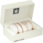 Anne Klein AK/1954RGST White Dial Analog Quartz Women's Watch