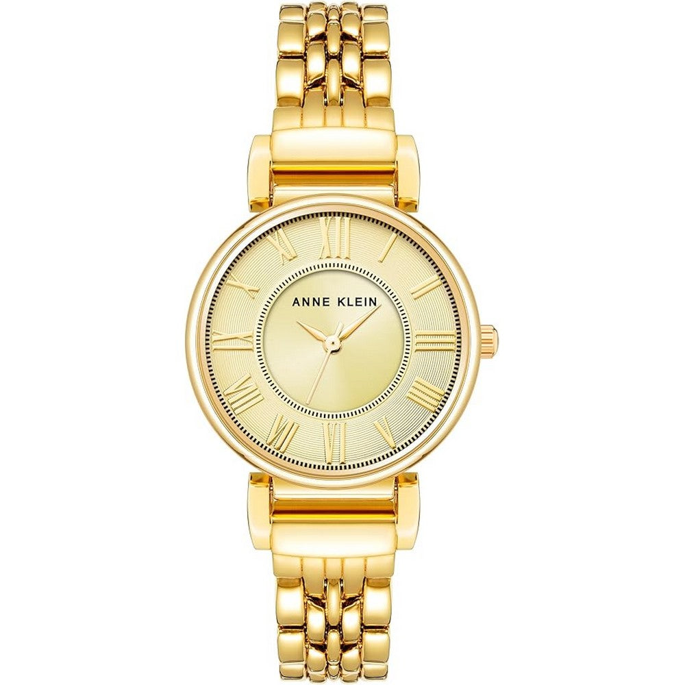 Anne Klein AK-2158CHGB Gold Dial Analog Quartz Women's Watch