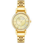 Anne Klein AK-2158CHGB Gold Dial Analog Quartz Women's Watch