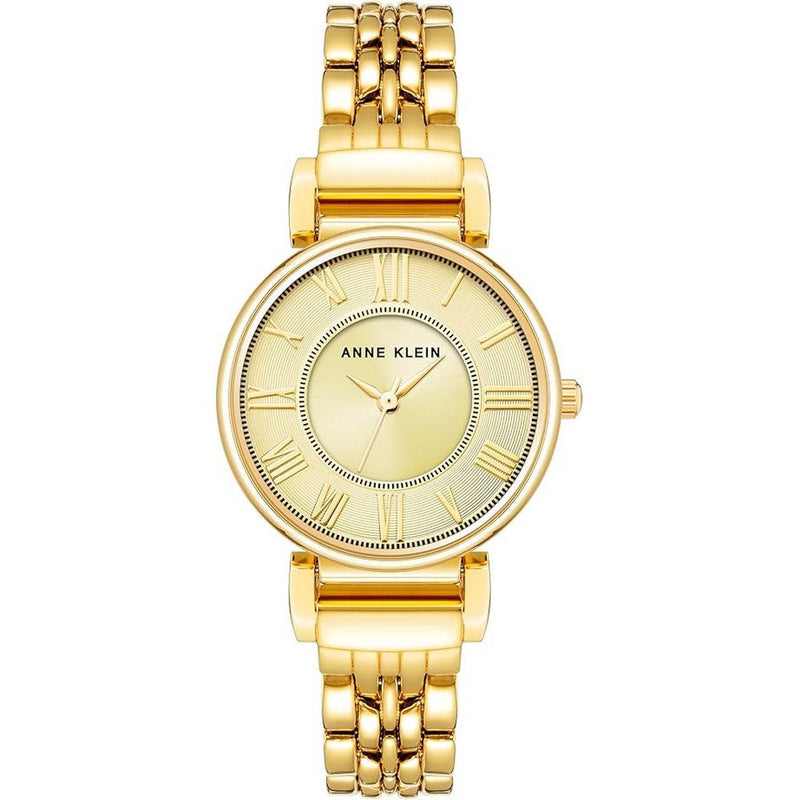 Anne Klein AK-2158CHGB Gold Dial Analog Quartz Women's Watch