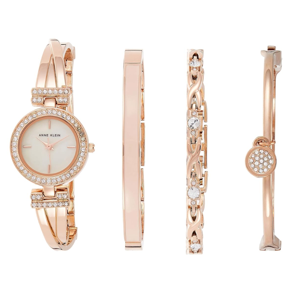 Anne Klein AK/2238RGST Pink Dial Analog Quartz Women's Watch