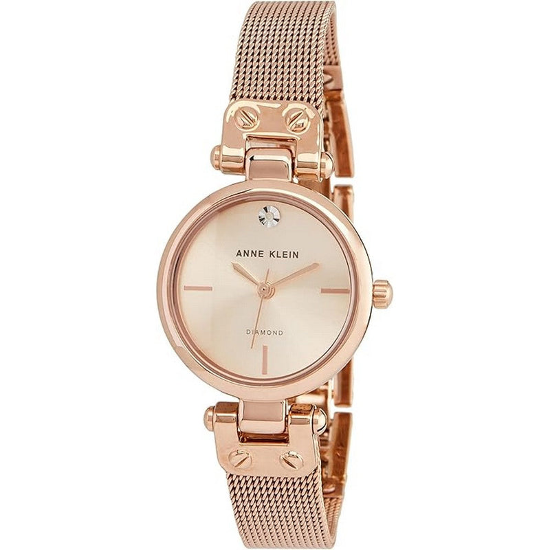 Anne Klein AK-3002RGRG Rose Gold Diamond Dial Analog Quartz Women's Watch