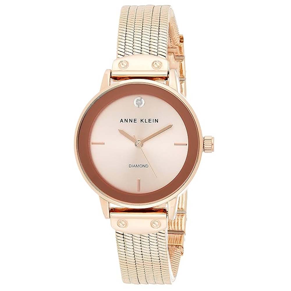 Anne Klein AK/3220RGRG Rose Gold Diamond Dial Analog Quartz Women's Watch