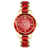 Anne Klein AK/3610GPRD Red Dial Analog Quartz Women's Watch