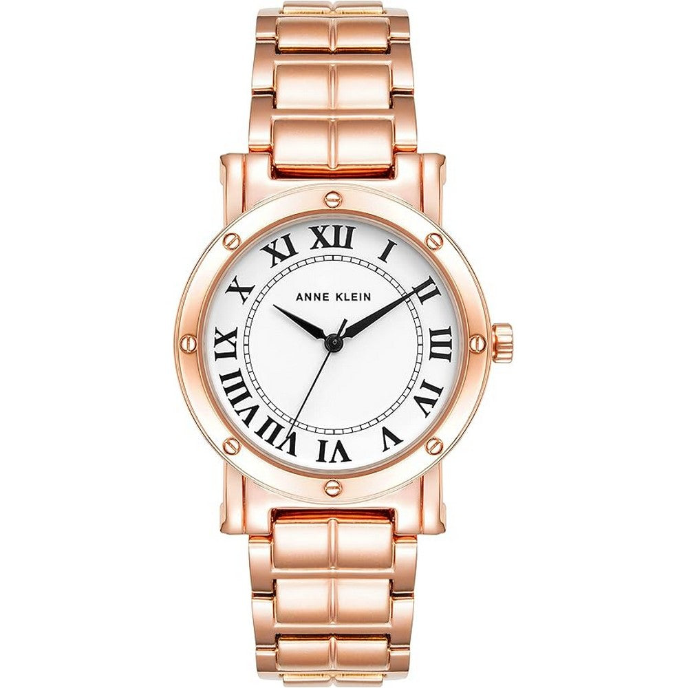 Anne Klein AK/4014WTRG White Dial Analog Quartz Women's Watch