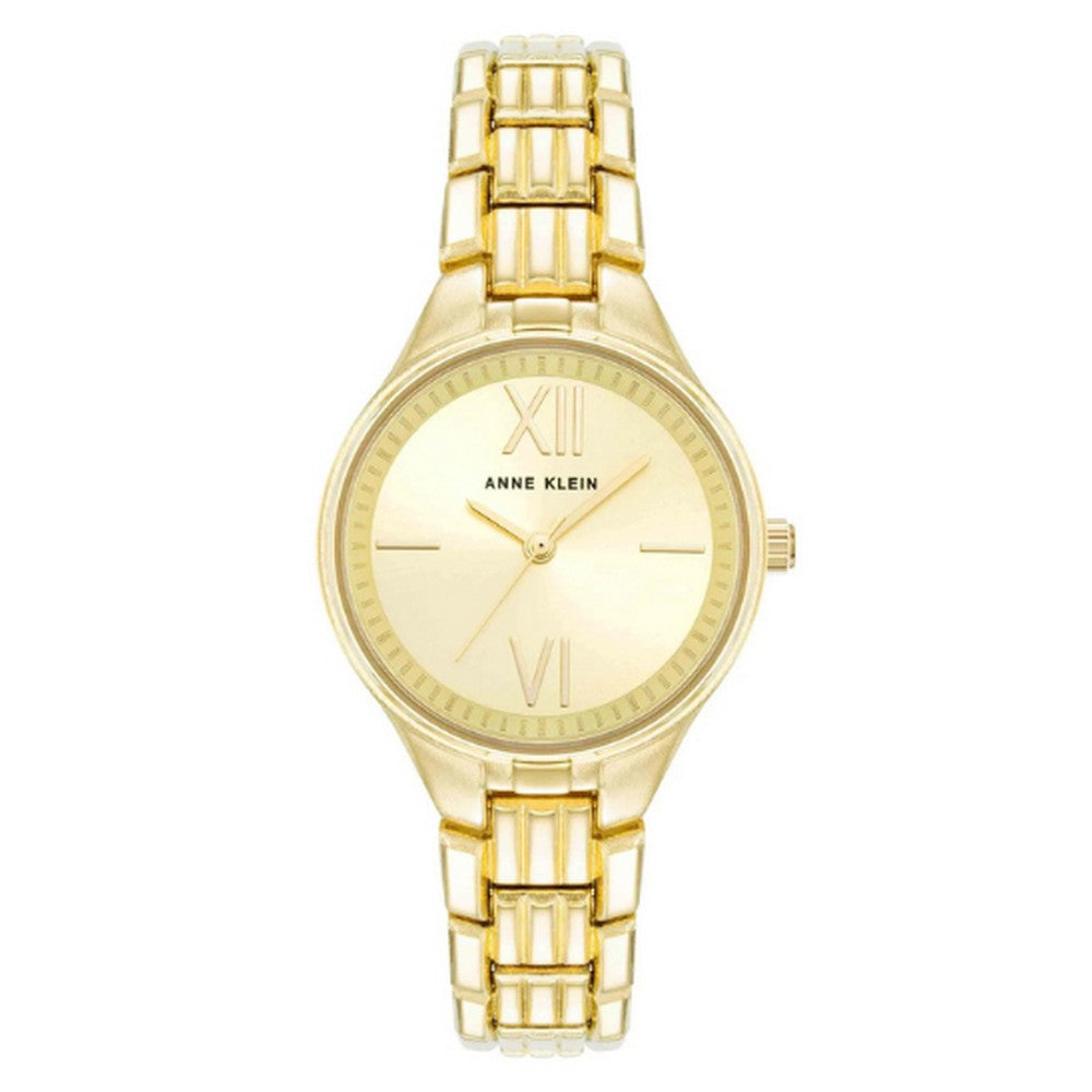 Anne Klein AK/4060CHGB Gold Dial Analog Quartz Women's Watch