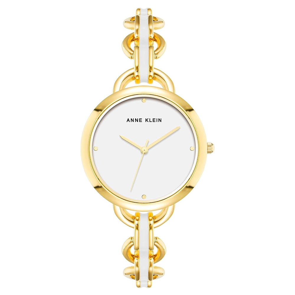 Anne Klein AK/4092WTGB White Dial Analog Quartz Women's Watch