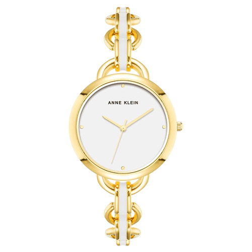 Anne Klein AK/4092WTGB White Dial Analog Quartz Women's Watch