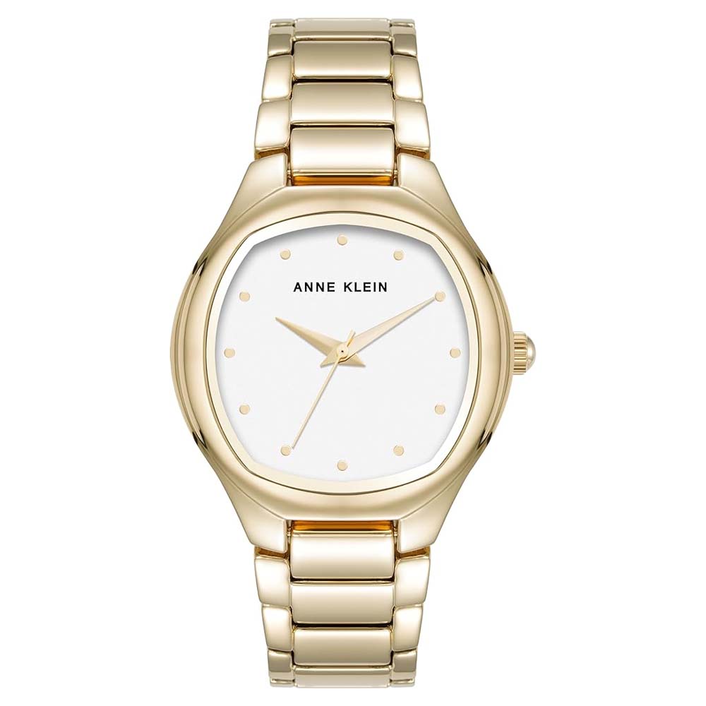 Anne Klein AK-5132SVGB White Dial Analog Quartz Women's Watch