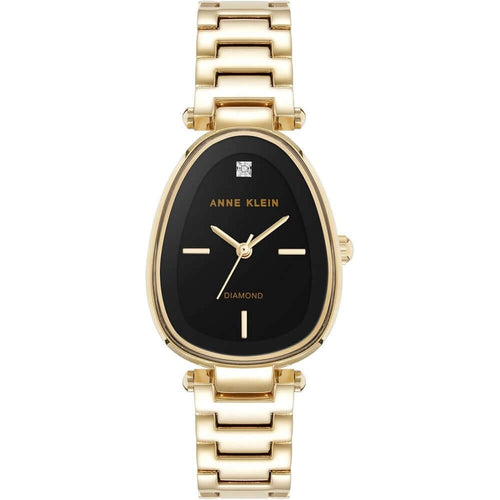 Anne Klein AK/5382BKGB Black Diamond Dial Analog Quartz Women's Watch