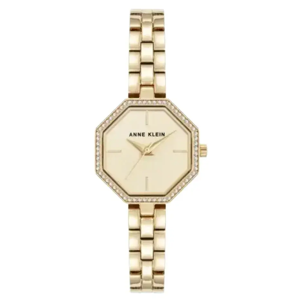 Anne Klein AK/5400CHGB Gold Dial Analog Quartz Women's Watch