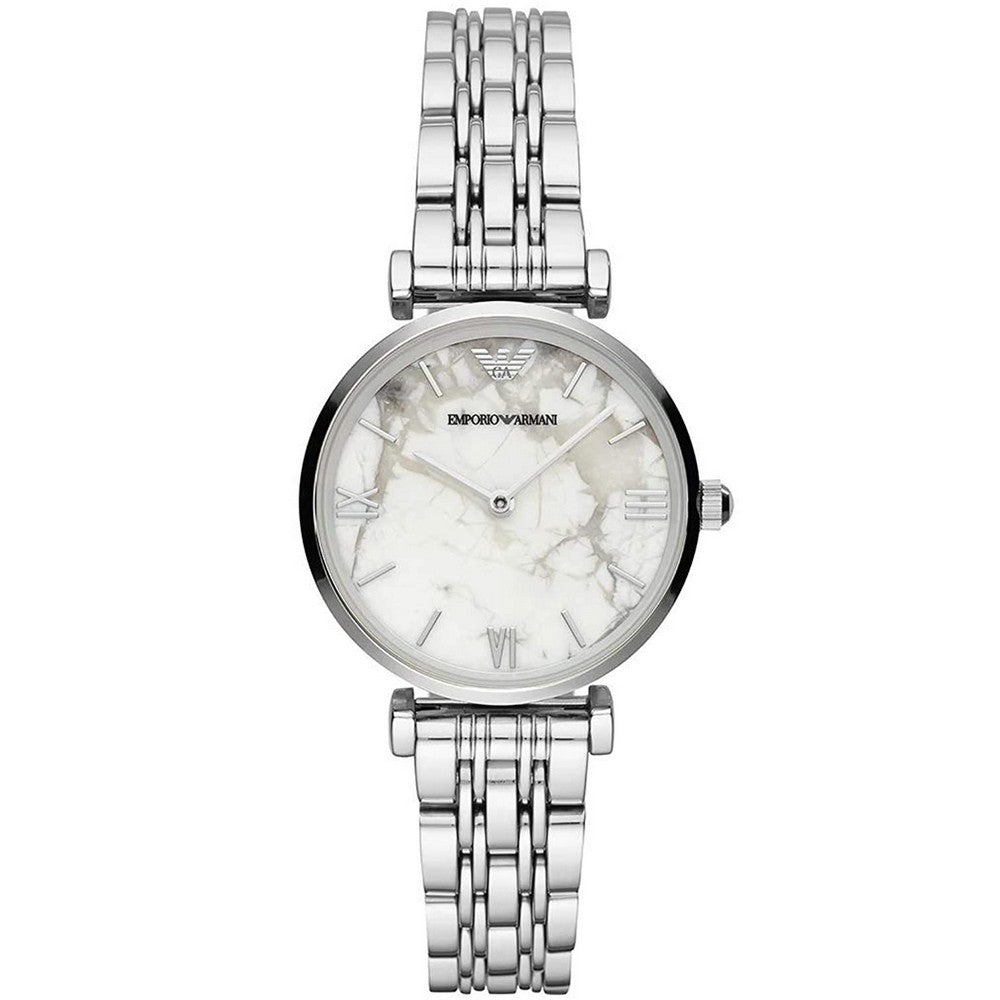 Emporio Armani Quartz White Marble Dial Women's Watch AR11170 Emporio Armani