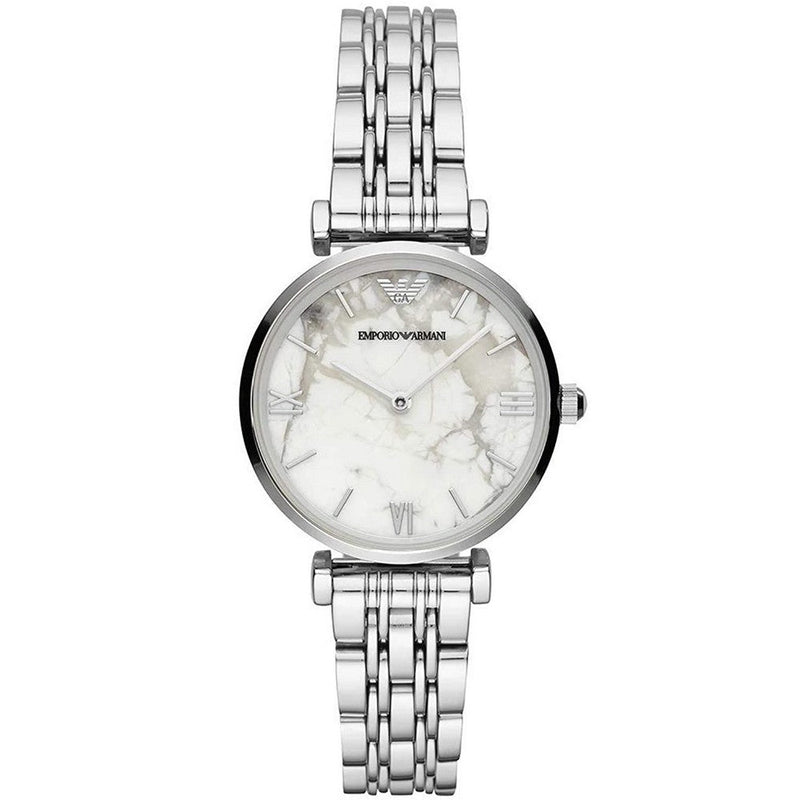 Emporio Armani Quartz White Marble Dial Women's Watch AR11170 Emporio Armani