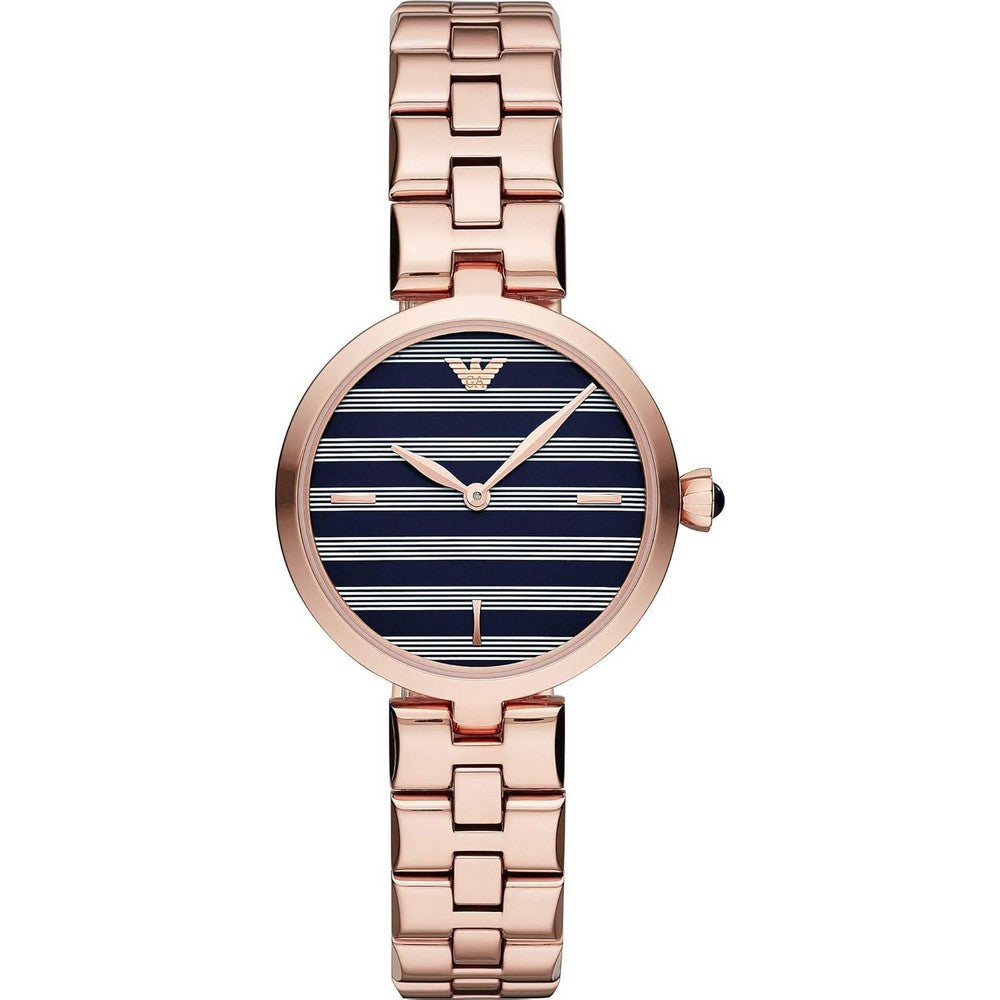 Emporio Armani Two-Hand Rose Gold-Tone Stainless Steel Women's Watch AR11220 Emporio Armani