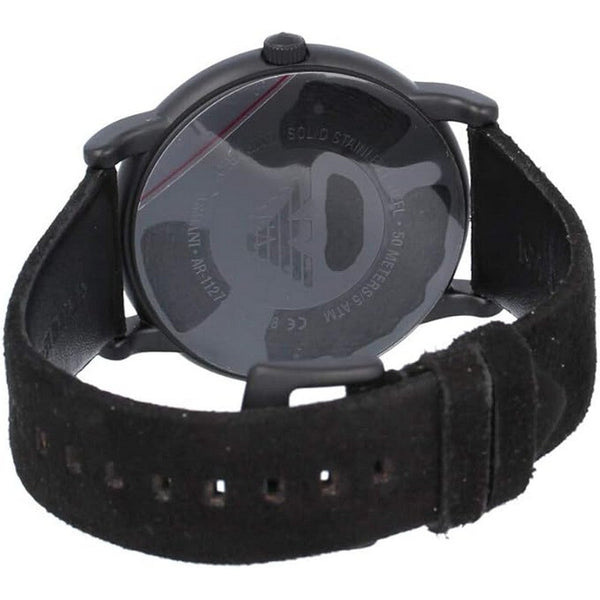 Emporio Armani AR11274 Luigi Grey & White Dial Leather Strap Men’s ...