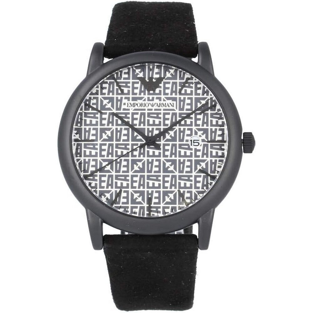 Ar11274 Emporio Armani AR11274 Luigi Grey & White Dial Leather Strap Men’s ...
