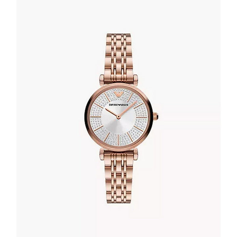 Emporio Armani AR11446 Two-Hand Rose Gold-Tone Stainless Steel Watch