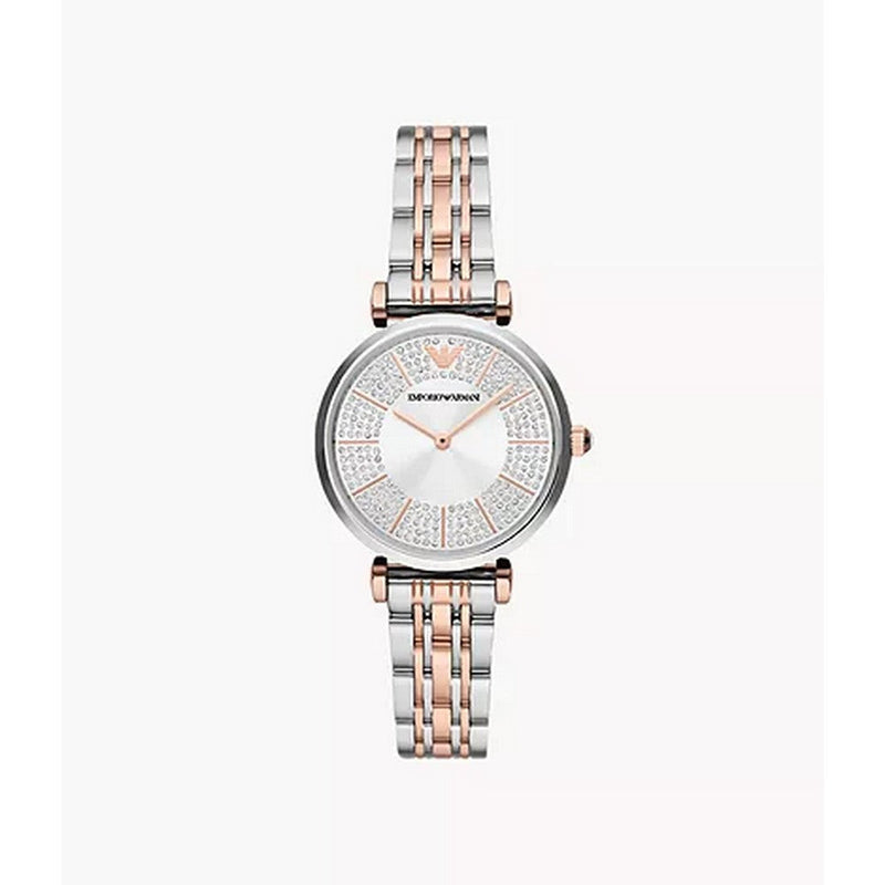 Emporio Armani AR11537 Women's Two-Tone Crystal Dial Watch