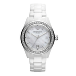 Emporio Armani Cermaica Mother of Pearl Dial Women's Watch AR1426