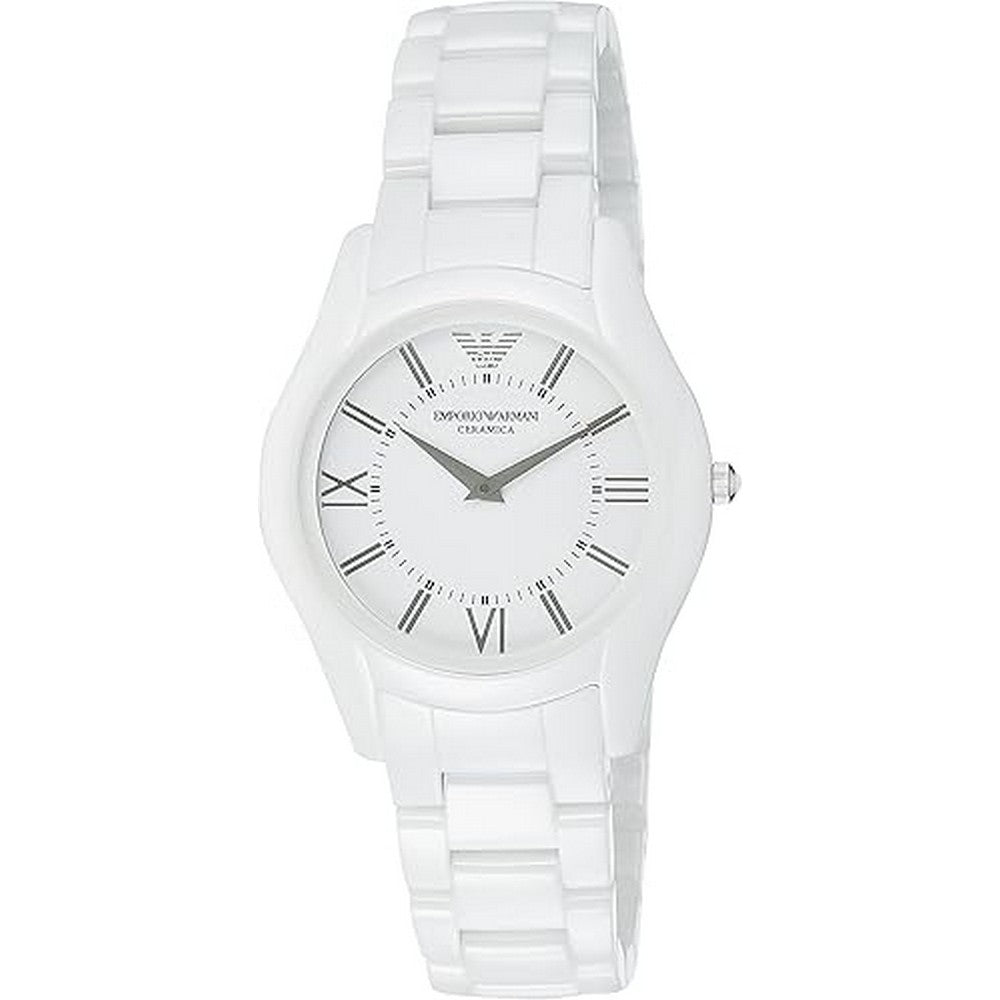 Emporio Armani Anlogue White Ceramic Unisex Watch AR1443 Emporio Armani