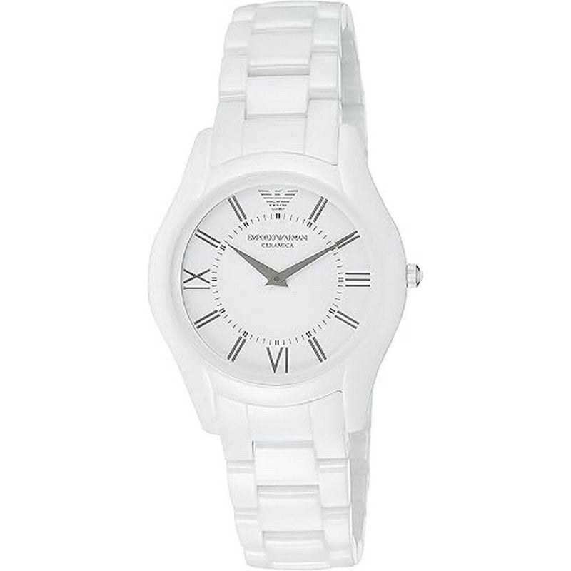 Emporio Armani Anlogue White Ceramic Unisex Watch AR1443 Emporio Armani
