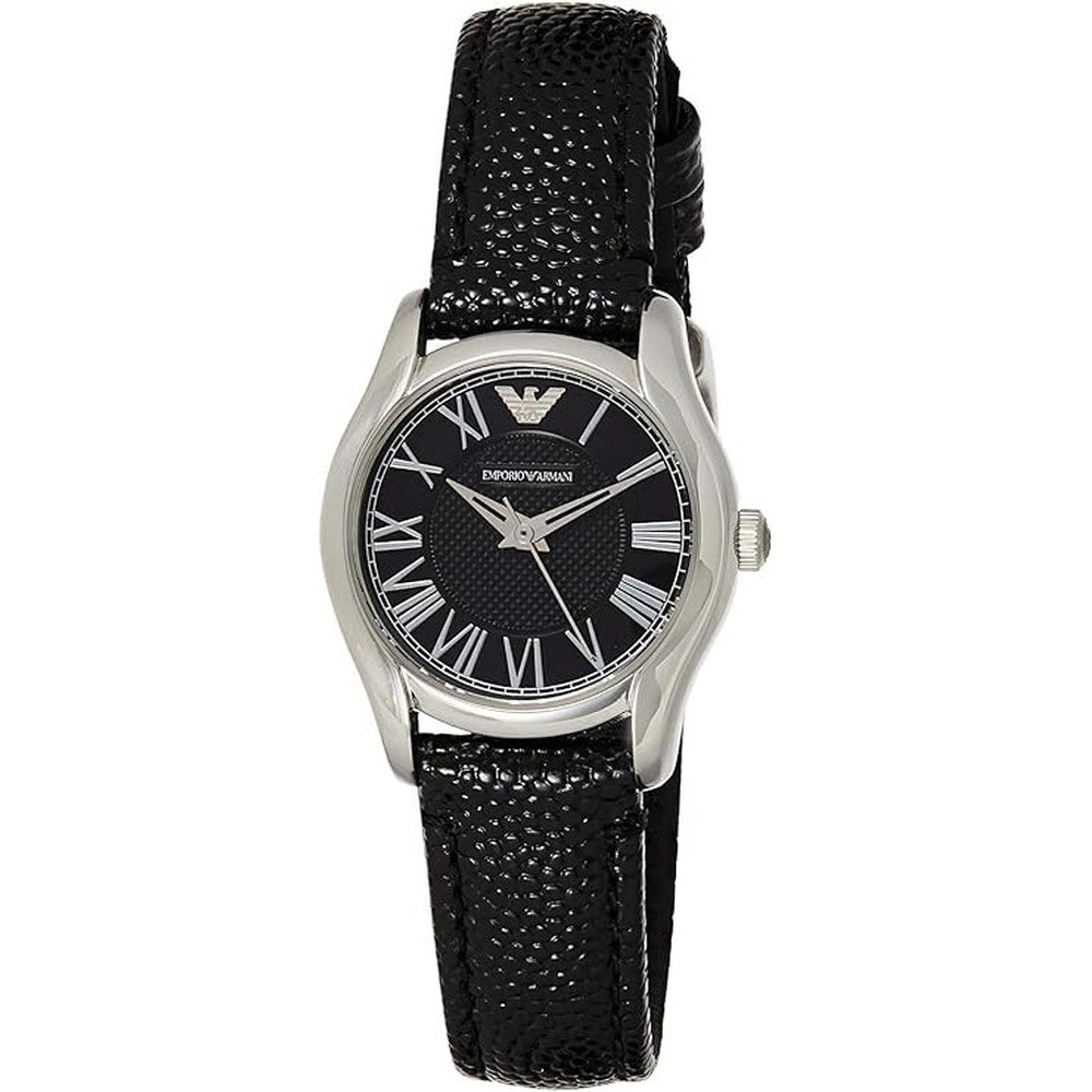 Emporio AR1712 Armani Analogue Quartz Black Leather Strap Women's Watch