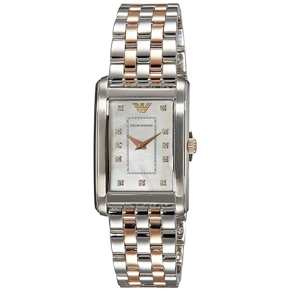 Emporio Armani Classic Rectangle Analogue Silver Dial Women's Watch AR1905