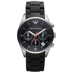 Emporio Armani AR5858 Sport Silicone wrapped Chronograph Black Dial Men's Watch Emporio Armani