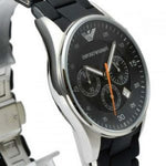 Emporio Armani AR5858 Sport Silicone wrapped Chronograph Black Dial Men's Watch Emporio Armani