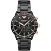 Emporio Armani AR70002 Chronograph Movement 43 mm Black Ceramic Case Men's Watch Emporio Armani