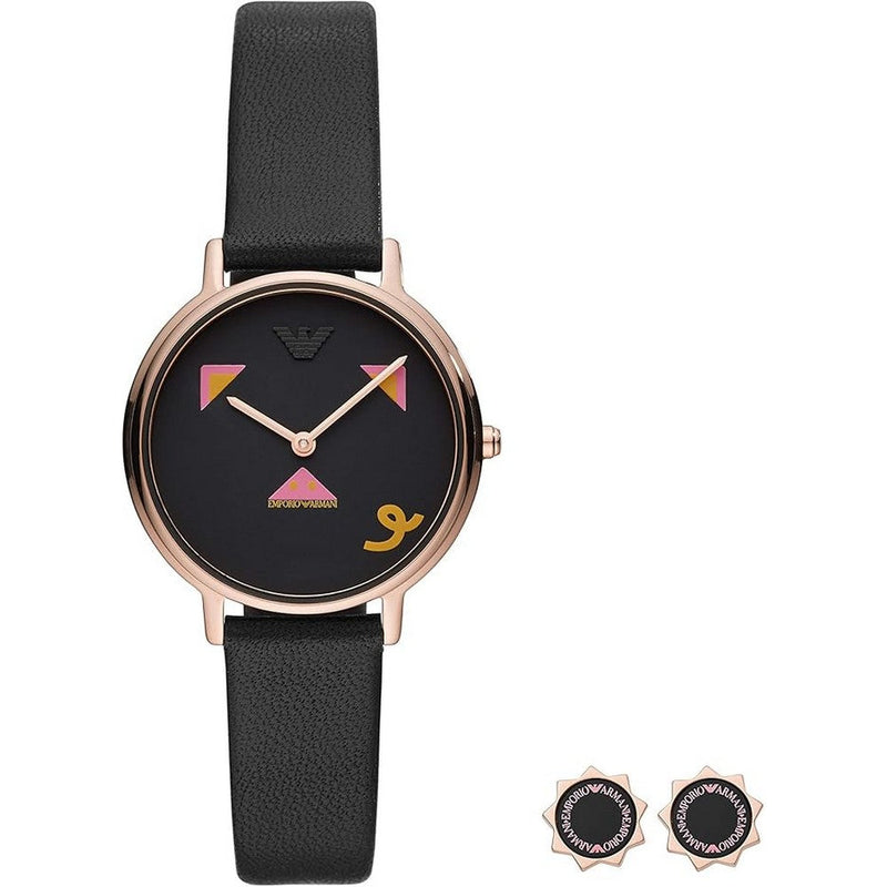 Emporio Armani Matte Black Dial Women's Watch AR80022 Emporio Armani