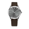 Emporio Armani  Swiss ARS2000 Classic Gray Dial Brown Leather Women Watch