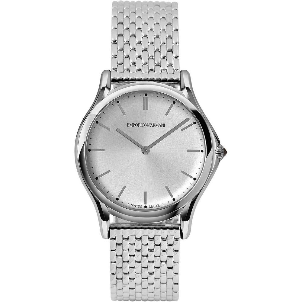 Emporio Armani Swiss ARS2006 Quartz Stainless Steel White Dial Dress Unisex Watch