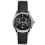 Emporio Armani Swiss ARS6001 Black Dial Chronograph Leather Strap Men's Watch
