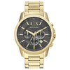 Armani Exchange Banks 44mm Chronograph Black Dial Steel Mens Quartz Watch AX1721