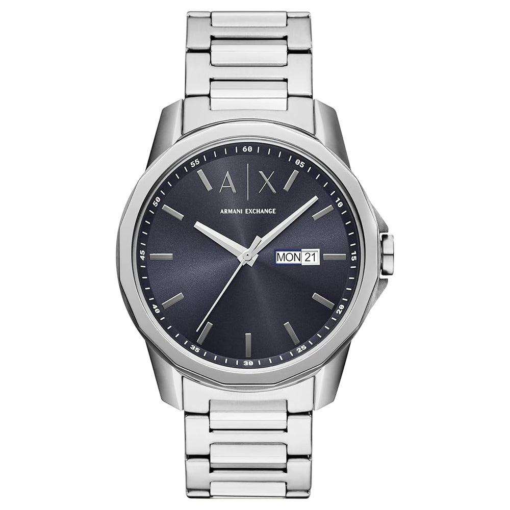 Armani Exchange AX1767 Three-Hand Day-Date Stainless Steel Watch