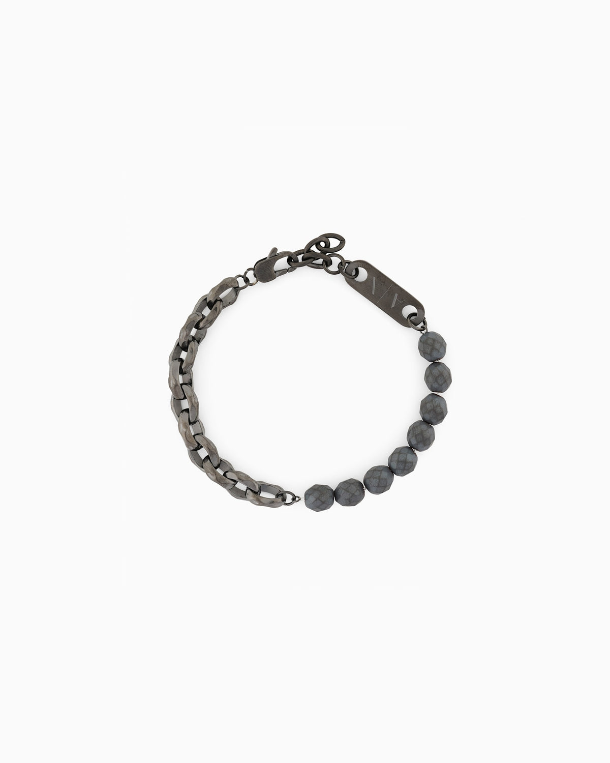 Armani Exchange AXG0151060 Gunmetal Hematite Chain Bracelet