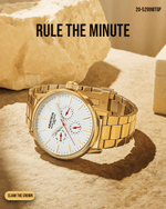 Armitron 20/5300WTGP Multi-Function Dial Gold-Tone Men's Mesh Bracelet Watch