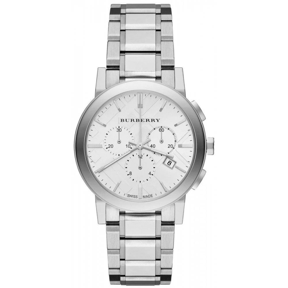 Burberry silver womens watch best sale