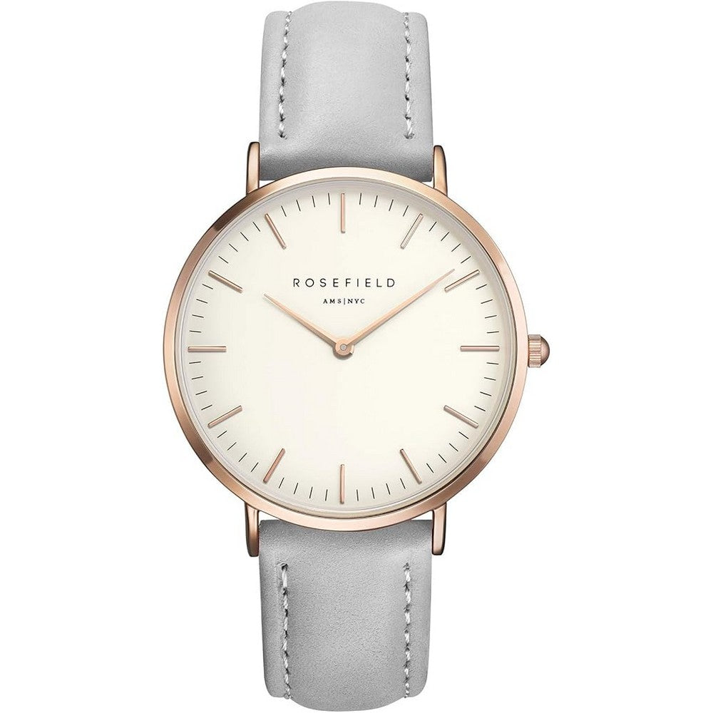 ROSEFIELD BWGR-B9 The Bowery White Gray Women's Watch