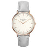 ROSEFIELD BWGR-B9 The Bowery White Gray Women's Watch