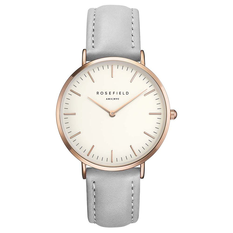 ROSEFIELD BWGR-B9 The Bowery White Gray Women's Watch