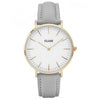 CLUSE CL18414 La Boheme White Dial Gray Leather Women's Watch Cluse