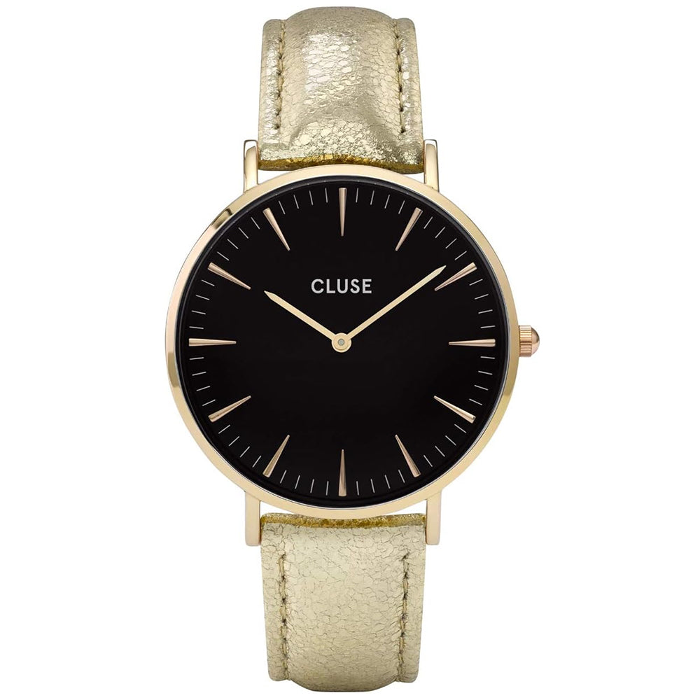 CLUSE CL18422 La Boheme Black Dial Gold Leather Women's Watch Cluse