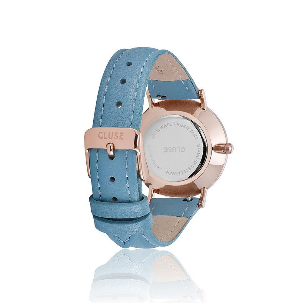 CLUSE CL30046 Minuit Rose Gold White Retro Blue Women's Watch