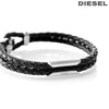 Diesel DX1247040 Men's Leather and Steel Bracelet