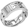 Diesel DX13470409 Men's Silver Stainless Steel Logo Band Ring