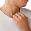 Diesel DX13470409 Men's Silver Stainless Steel Logo Band Ring