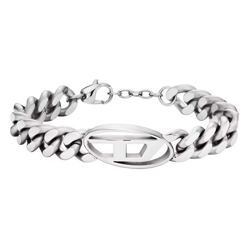 Diesel DX1432040 Men's D Logo Stainless Steel Chain Bracelet