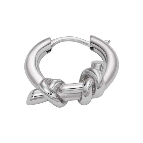 Diesel DX1447040 Steel Hoop Knot Single Earring